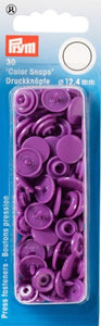 30 Boutons pressions Color Snaps rond 12,4mm 22 couleurs