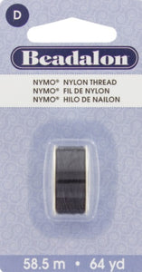 Fil pour perle nymo beadalon 0,30 mm X 58 m bordeaux ou brun