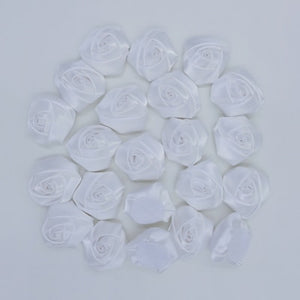 Lot de 10 mini roses en soie 3,5 cm/32 couleurs.