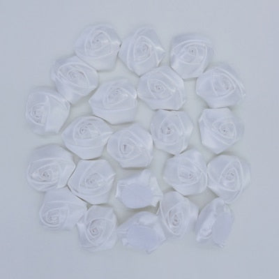 Lot de 10 mini roses en soie 3,5 cm/32 couleurs.