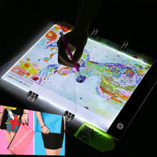 Charger l&#39;image dans la galerie, Tablette lumineuse LED, A4, portable avec USB et trousse étanche.
