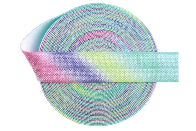 Bande élastique couleur arc-en-ciel de 15 mm/4 m.