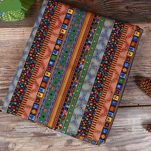 Coupon tissu fin motifs africain brillant 100 % coton 145 cm X 45 cm/9 modèles