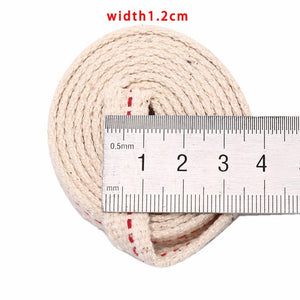 Mèche plate pour lampe 100% coton paraffinée Largeur 1.10-1.20-1.50-2.50 cm/mètre