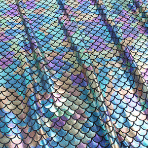 Tissu stretch écailles de sirène 150 cm 8 couleurs.