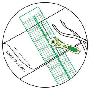 Règle avec coulisse du cutter