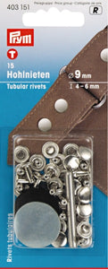 Rivets tubulaires pour épaisseur 4-6 mm argent 15p