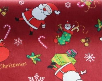 Coupon de tissu de Noël 100% coton/50 cm X 160 cm/vert ou rouge