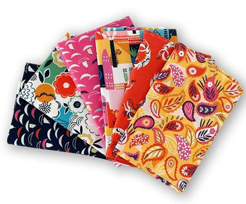 Lot 6 coupons assortis 45 cm X 55 cm SILK ROAD